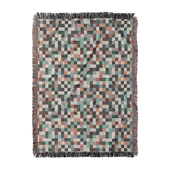 Pixel Mosaic Multicolor Earthtone in Large (80" x 60") Size