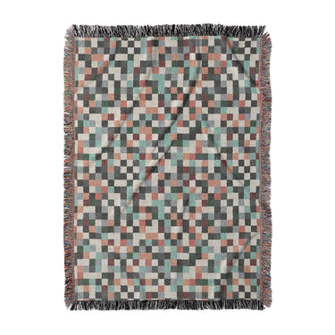 Pixel Mosaic Multicolor Earthtone in Large (80" x 60") Size