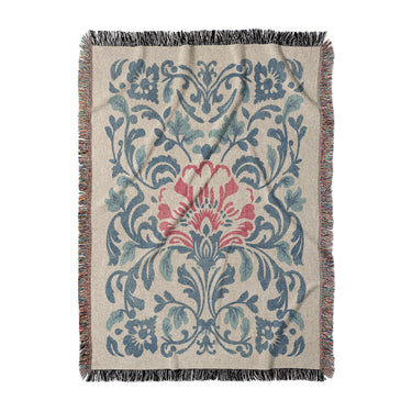 Beryl Blue & Red in Large (80" x 60") Size