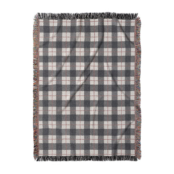 Wallace Plaid Navy & Red Woven Throw Blanket