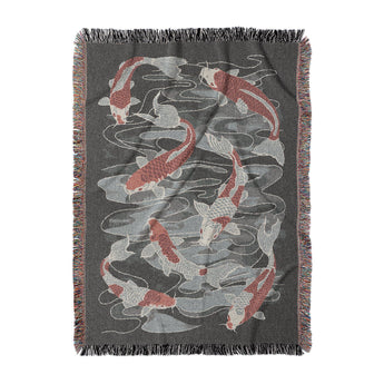 Koi Pond Charcoal in Large (80" x 60") Size