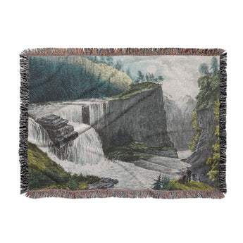 Trenton Falls New York Woven Throw Blanket