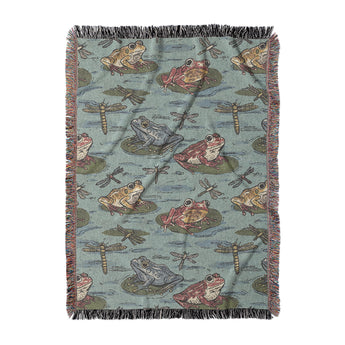 Frog Pond Woven Throw Blanket