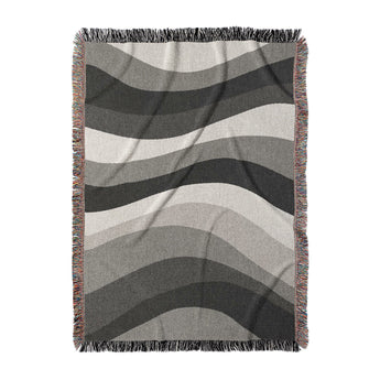 Sinuous Grey Monochrome in Large (80" x 60") Size