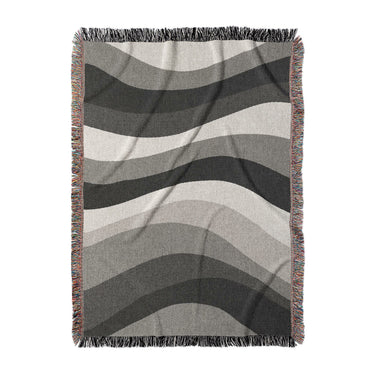 Sinuous Grey Monochrome in Large (80" x 60") Size