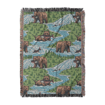 Bears Catching Salmon in Large (80" x 60") Size