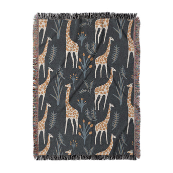 Safari Giraffes Woven Throw Blanket