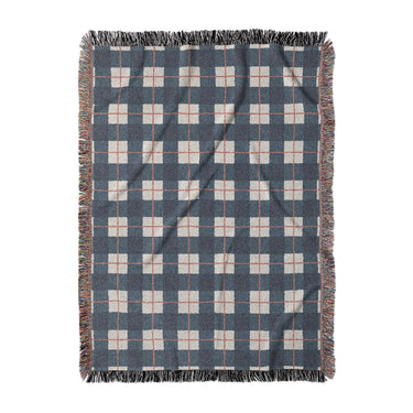 Wallace Plaid Navy & Red in Large (80" x 60") Size