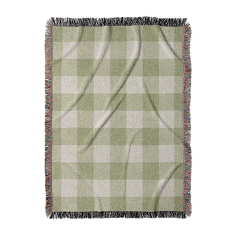 Buffalo Plaid Light Sage in Large (80" x 60") Size