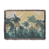 Sunset Palms Green & Orange in Large (80" x 60") Size