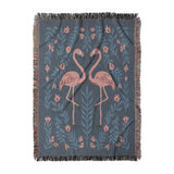 Flamingo Friends Navy in Large (80" x 60") Size