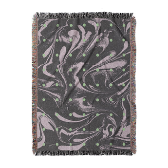 Acid Burn Purple & Green Woven Throw Blanket