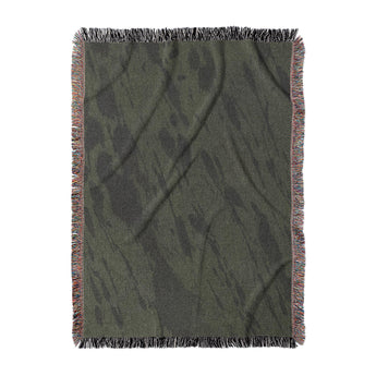 Hurley Splatter Dye Olive Green Woven Throw Blanket