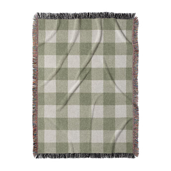 Buffalo Plaid Light Sage Woven Throw Blanket