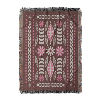 Topanga Burgundy & Pink in Large (80" x 60") Size