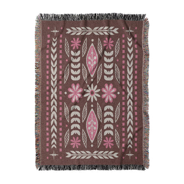 Topanga Burgundy & Pink in Large (80" x 60") Size