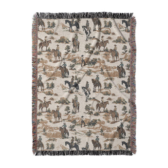Desert Cowboys Woven Throw Blanket