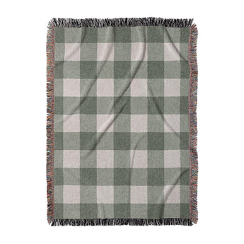 Buffalo Plaid Kelly Green Woven Throw Blanket