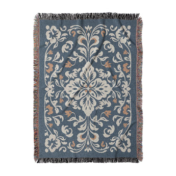 Annette Navy & Orange in Large (80" x 60") Size