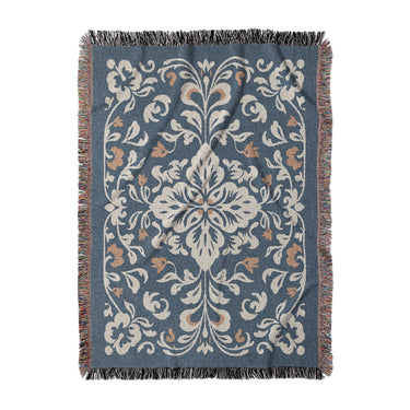 Annette Navy & Orange in Large (80" x 60") Size