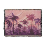 Sunset Palms Pink & Purple in Large (80" x 60") Size
