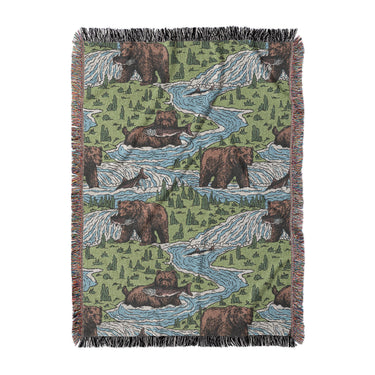 Bears Catching Salmon in Large (80" x 60") Size