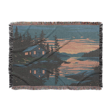 Adirondack Lakeside Cabin in Large (80" x 60") Size