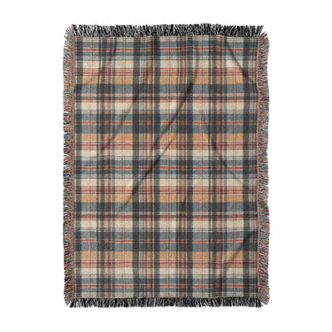 MacPherson Plaid Navy & Gold in Large (80" x 60") Size