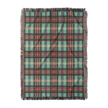 Ferguson Plaid Teal Red in Large (80" x 60") Size