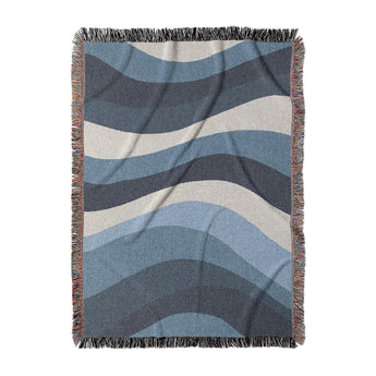 Sinuous Navy Monochrome in Large (80" x 60") Size