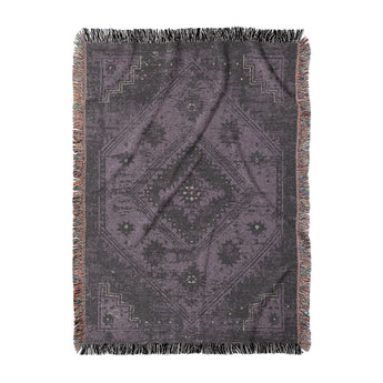 Montezuma Purple Woven Throw Blanket