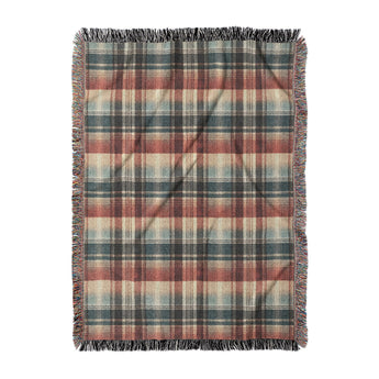 Monaghan Plaid Blue & Red in Large (80" x 60") Size