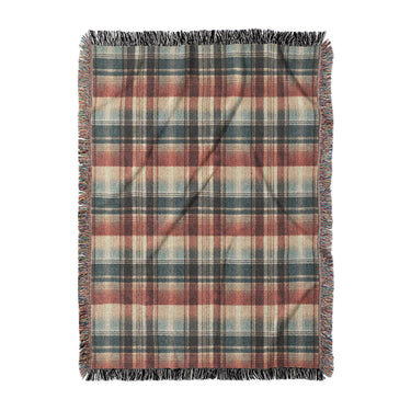 Monaghan Plaid Blue & Red in Large (80" x 60") Size