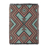 Pancho Turquoise & Vermillion in Large (80" x 60") Size
