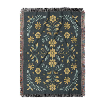 Isabella Navy & Gold in Large (80" x 60") Size