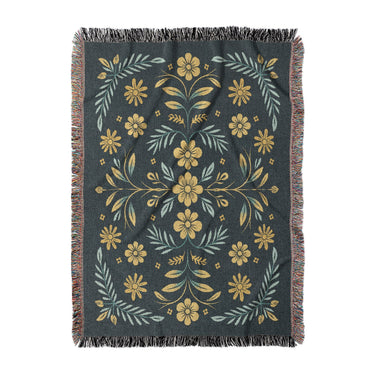 Isabella Navy & Gold in Large (80" x 60") Size