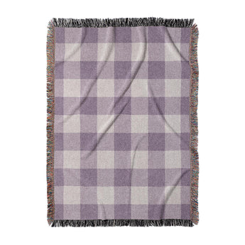 Buffalo Plaid Lilac Woven Throw Blanket