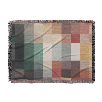 Polyphony Multicolor Earthtone Woven Throw Blanket