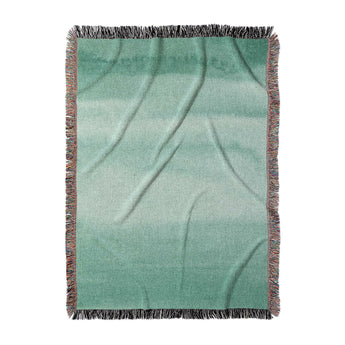 Jacinda Watercolor Teal Ombre in Large (80" x 60") Size