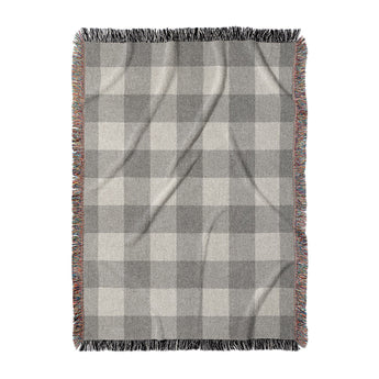 Buffalo Plaid Light Grey in Large (80" x 60") Size