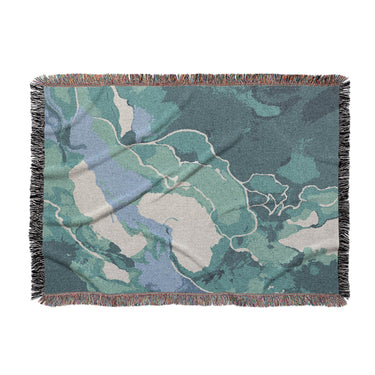 Zephyr Watercolor Emerald in Large (80" x 60") Size