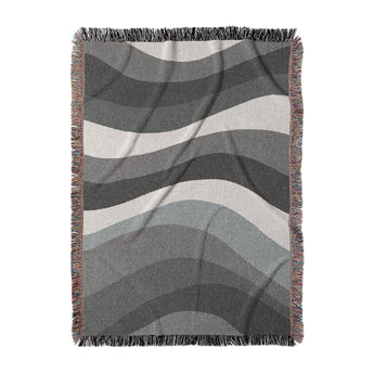 Sinuous Grey Monochrome in Large (80" x 60") Size