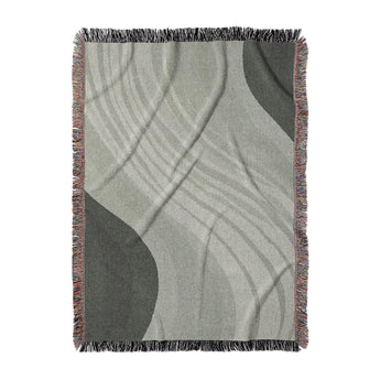 Elowin Green Woven Throw Blanket