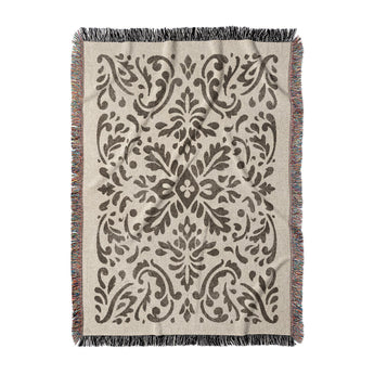 Floranna Ivory & Black in Large (80" x 60") Size