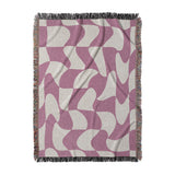 Twyla Checkered Fuchsia in Large (80" x 60") Size