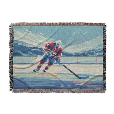 8 Bit Pond Hockey in Large (80" x 60") Size