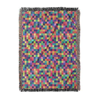 Pixel Mosaic Multicolor Vibrant in Large (80" x 60") Size