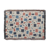 Geometric Confetti Blue & Red in Large (80" x 60") Size