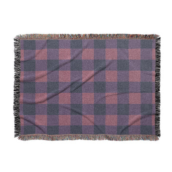 Buffalo Plaid Maroon & Navy in Large (80" x 60") Size