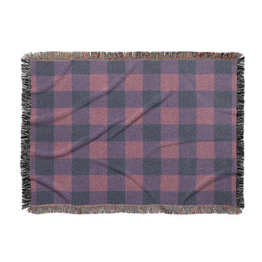 Buffalo Plaid Maroon & Navy in Large (80" x 60") Size